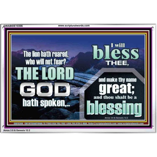 I BLESS THEE AND THOU SHALT BE A BLESSING  Custom Wall Scripture Art  GWABIDE10306  