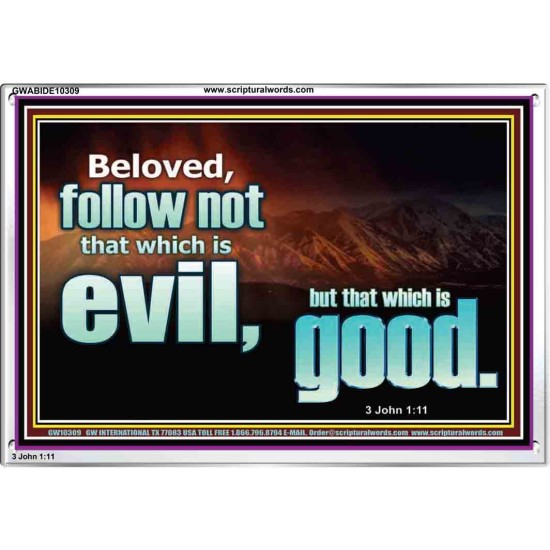 FOLLOW NOT WHICH IS EVIL  Custom Christian Artwork Acrylic Frame  GWABIDE10309  