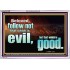 FOLLOW NOT WHICH IS EVIL  Custom Christian Artwork Acrylic Frame  GWABIDE10309  "24X16"