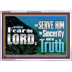 SERVE THE LORD IN SINCERITY AND TRUTH  Custom Inspiration Bible Verse Acrylic Frame  GWABIDE10322  