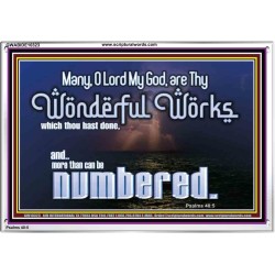 THY WONDERFUL WORKS WHICH THOU HAST DONE CANNOT BE NUMBERED  Custom Inspiration Bible Verse Acrylic Frame  GWABIDE10323  