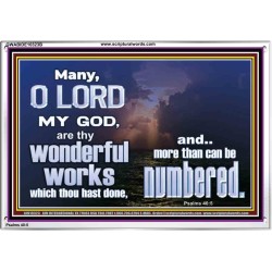 THY WONDERS O LORD CANNOT BE NUMBERED  Unique Bible Verse Acrylic Frame  GWABIDE10323B  