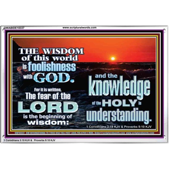 THE FEAR OF THE LORD BEGINNING OF WISDOM  Inspirational Bible Verses Acrylic Frame  GWABIDE10337  