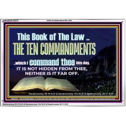 DO NOT IGNORE THE TEN COMMANDMENTS  Unique Power Bible Acrylic Frame  GWABIDE10373  "24X16"