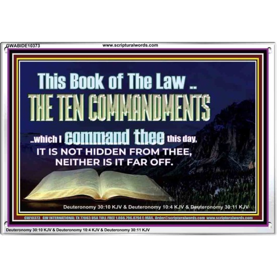 DO NOT IGNORE THE TEN COMMANDMENTS  Unique Power Bible Acrylic Frame  GWABIDE10373  