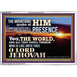 WHO IS LIKE UNTO THEE OUR LORD JEHOVAH  Unique Scriptural Picture  GWABIDE10381  