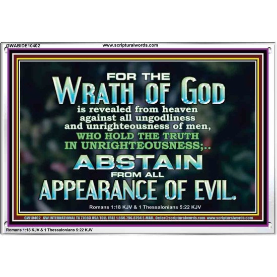 UNGODLINESS AND UNRIGHTEOUSNESS OUTLAW IN ETERNITY  Righteous Living Christian Acrylic Frame  GWABIDE10402  