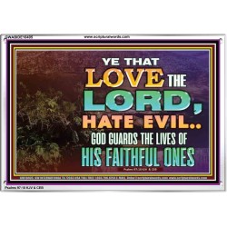 GOD GUARDS THE LIVES OF HIS FAITHFUL ONES  Children Room Wall Acrylic Frame  GWABIDE10405  "24X16"