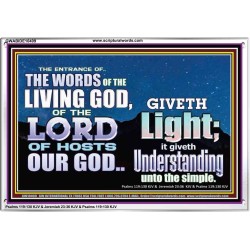 THE WORDS OF LIVING GOD GIVETH LIGHT  Unique Power Bible Acrylic Frame  GWABIDE10409  "24X16"