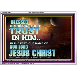THE PRECIOUS NAME OF OUR LORD JESUS CHRIST  Bible Verse Art Prints  GWABIDE10432  "24X16"