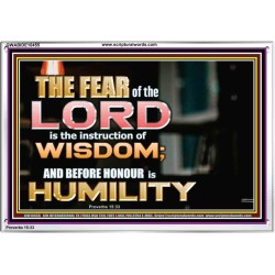 BEFORE HONOUR IS HUMILITY  Scriptural Acrylic Frame Signs  GWABIDE10455  "24X16"