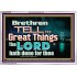 THE LORD DOETH GREAT THINGS  Bible Verse Acrylic Frame  GWABIDE10481  "24X16"