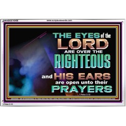 THE EYES OF THE LORD ARE OVER THE RIGHTEOUS  Religious Wall Art   GWABIDE10486  "24X16"