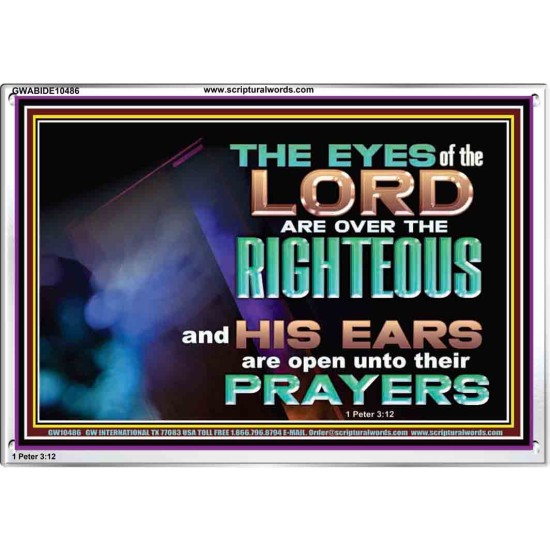 THE EYES OF THE LORD ARE OVER THE RIGHTEOUS  Religious Wall Art   GWABIDE10486  