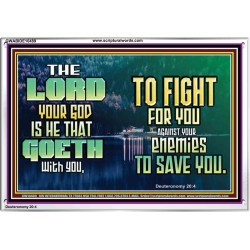 THE LORD IS WITH YOU TO SAVE YOU  Christian Wall Décor  GWABIDE10489  "24X16"