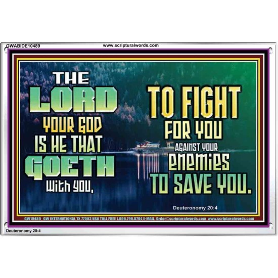 THE LORD IS WITH YOU TO SAVE YOU  Christian Wall Décor  GWABIDE10489  
