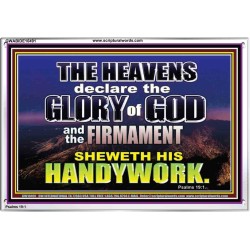 THE HEAVENS DECLARE THE GLORY OF THE LORD  Christian Wall Art Wall Art  GWABIDE10491  "24X16"