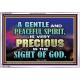 GENTLE AND PEACEFUL SPIRIT VERY PRECIOUS IN GOD SIGHT  Bible Verses to Encourage  Acrylic Frame  GWABIDE10496  