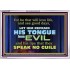 KEEP YOUR TONGUES FROM ALL EVIL  Bible Scriptures on Love Acrylic Frame  GWABIDE10497  "24X16"