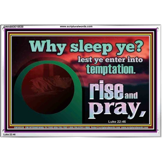 WHY SLEEP YE RISE AND PRAY  Unique Scriptural Acrylic Frame  GWABIDE10530  
