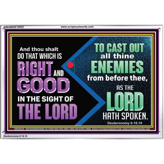 DO THAT WHICH IS RIGHT AND GOOD IN THE SIGHT OF THE LORD  Righteous Living Christian Acrylic Frame  GWABIDE10533  