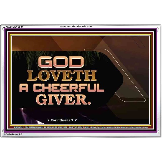 GOD LOVETH A CHEERFUL GIVER  Christian Paintings  GWABIDE10541  