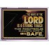THE NAME OF THE LORD IS A STRONG TOWER  Contemporary Christian Wall Art  GWABIDE10542  "24X16"