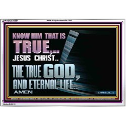 JESUS CHRIST THE TRUE GOD AND ETERNAL LIFE  Christian Wall Art  GWABIDE10581  "24X16"