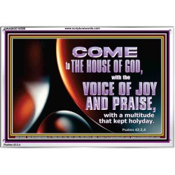 THE VOICE OF JOY AND PRAISE  Wall Décor  GWABIDE10589  "24X16"