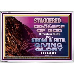 STAGGERED NOT AT THE PROMISE OF GOD  Custom Wall Art  GWABIDE10599  "24X16"
