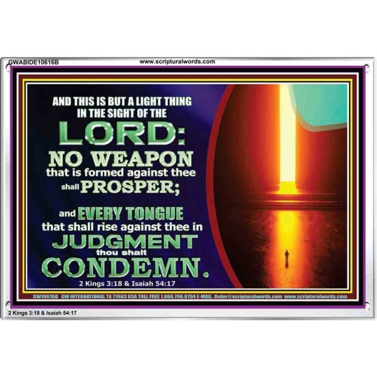 CONDEMN EVERY TONGUE THAT RISES AGAINST YOU IN JUDGEMENT  Custom Inspiration Scriptural Art Acrylic Frame  GWABIDE10616B  