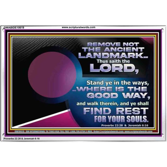 REMOVE NOT THE ANCIENT LANDMARK  Unique Bible Verse Acrylic Frame  GWABIDE10619  