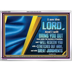I WILL REDEEM YOU WITH A STRETCHED OUT ARM  New Wall Décor  GWABIDE10620  "24X16"
