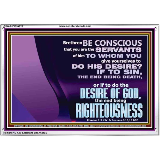 DOING THE DESIRE OF GOD LEADS TO RIGHTEOUSNESS  Bible Verse Acrylic Frame Art  GWABIDE10628  
