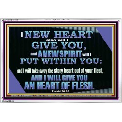 I WILL GIVE YOU A NEW HEART AND NEW SPIRIT  Bible Verse Wall Art  GWABIDE10633  "24X16"