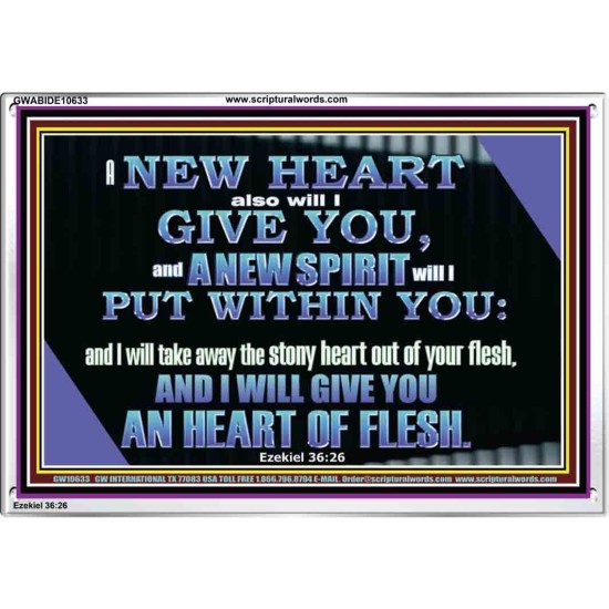 I WILL GIVE YOU A NEW HEART AND NEW SPIRIT  Bible Verse Wall Art  GWABIDE10633  