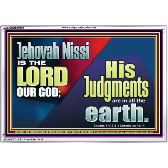 JEHOVAH NISSI IS THE LORD OUR GOD  Sanctuary Wall Acrylic Frame  GWABIDE10661  