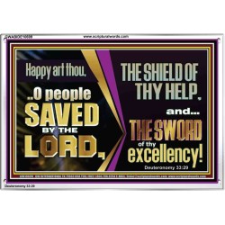 O PEOPLE SAVED BY THE LORD  Children Room Wall Acrylic Frame  GWABIDE10699  "24X16"