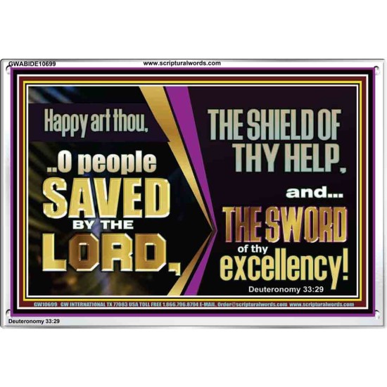 O PEOPLE SAVED BY THE LORD  Children Room Wall Acrylic Frame  GWABIDE10699  