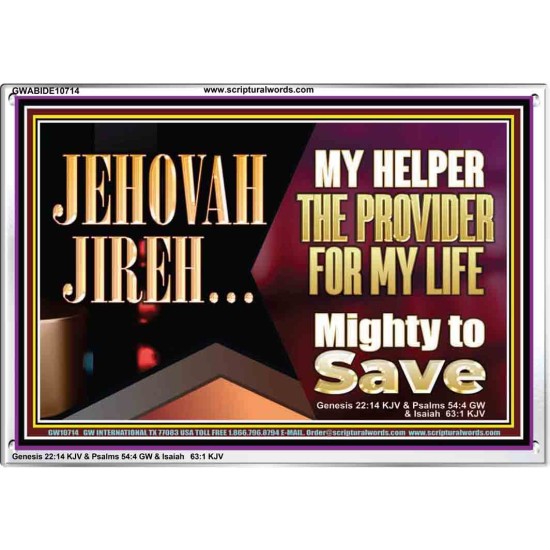 JEHOVAHJIREH THE PROVIDER FOR OUR LIVES  Righteous Living Christian Acrylic Frame  GWABIDE10714  