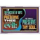 THE ANCIENT OF DAYS SHALL PRESERVE THEE FROM ALL EVIL  Scriptures Wall Art  GWABIDE10729  