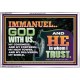 IMMANUEL..GOD WITH US OUR GOODNESS FORTRESS HIGH TOWER DELIVERER AND SHIELD  Christian Quote Acrylic Frame  GWABIDE10755  