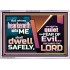 WHOSO HEARKENETH UNTO THE LORD SHALL DWELL SAFELY  Christian Artwork  GWABIDE10767  "24X16"