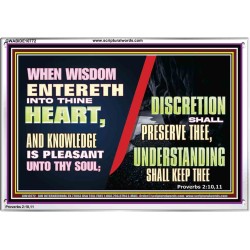 KNOWLEDGE IS PLEASANT UNTO THY SOUL UNDERSTANDING SHALL KEEP THEE  Bible Verse Acrylic Frame  GWABIDE10772  "24X16"