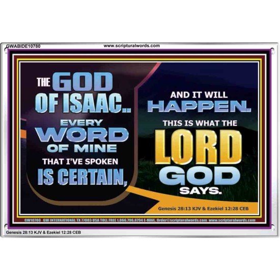 THE WORD OF THE LORD IS CERTAIN AND IT WILL HAPPEN  Modern Christian Wall Décor  GWABIDE10780  