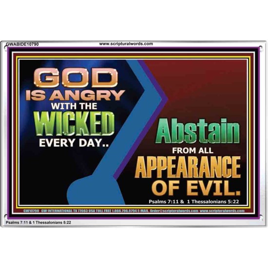 GOD IS ANGRY WITH THE WICKED EVERY DAY  Biblical Paintings Acrylic Frame  GWABIDE10790  