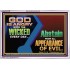 GOD IS ANGRY WITH THE WICKED EVERY DAY  Biblical Paintings Acrylic Frame  GWABIDE10790  "24X16"