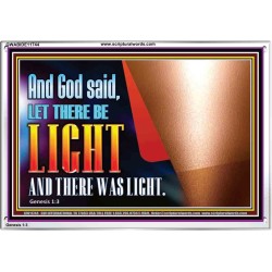 AND GOD SAID LET THERE BE LIGHT AND THERE WAS LIGHT  Biblical Art Glass Acrylic Frame  GWABIDE11744  
