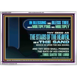 IN BLESSING I WILL BLESS THEE  Sanctuary Wall Acrylic Frame  GWABIDE12034  "24X16"