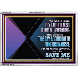 THIS DAY ACCORDING TO THY ORDINANCE O LORD SAVE ME  Children Room Wall Acrylic Frame  GWABIDE12042  "24X16"